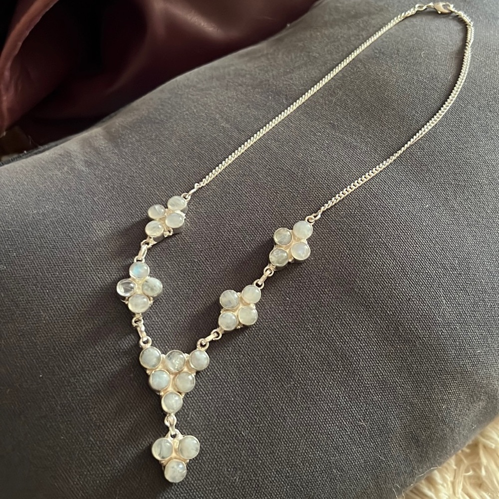925/CABACHON OPALITE VINTAGE LARIAT STYLE